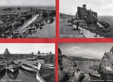 ACI TREZZA ACI CASTELLO - LOTTO DI 8 CARTOLINE D'EPOCA BN  - CATANIA - vedi foto