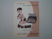 advertising Pubblicità 1959 REGISTRATORE GBC