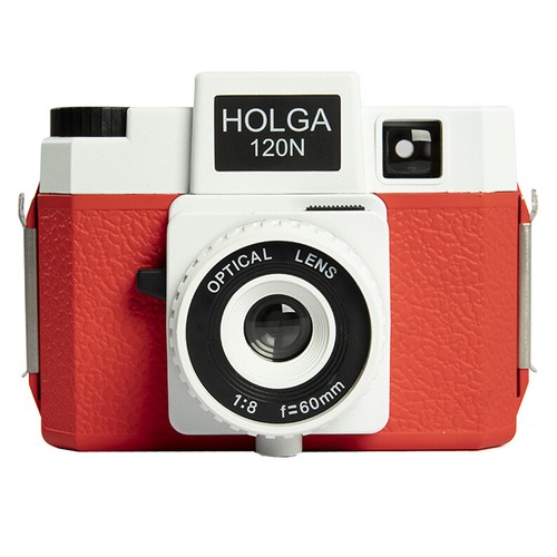 Holga 120n bianco rosso lomo - bianco,