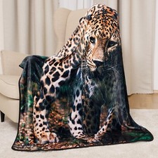 Leopardo coperta plaid - leopardo,