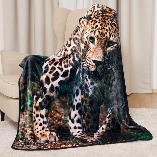 Leopardo coperta plaid - leopardo,