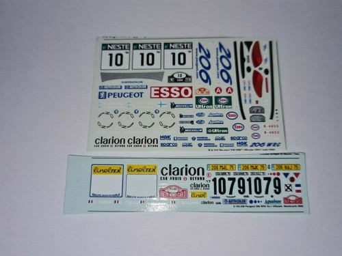 Decal racing43 peugeot - 1:43,
