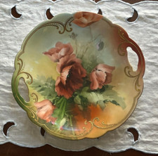 ANTICO PIATTO LIMOGES DIPINTO