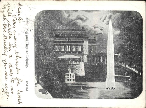 Antique postcard leipzig - antique,