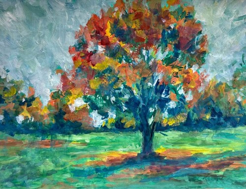 Handmade colorful landscape - handmade,