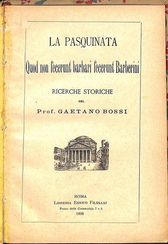 Pasquinata quod non - la, pasquinata.