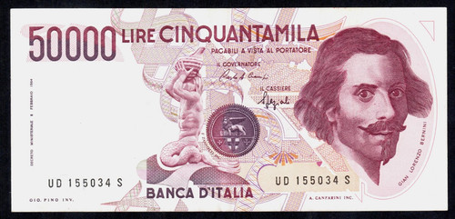 50000 lire bernini tipo - bernini,