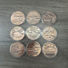 Set monete aerei e carri