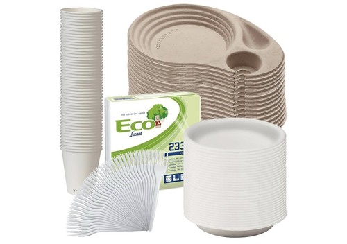 Set stoviglie biodegradabili