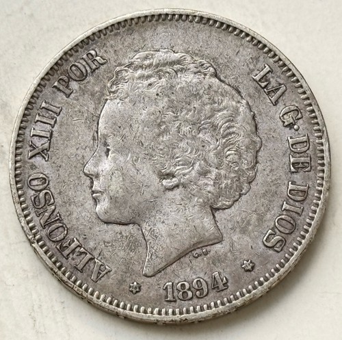 Pesetas 1894 spagna alfonso - 1894,