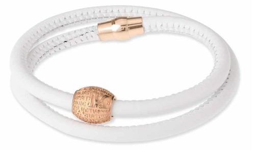 Bracciale pelle argento - bracciale, e