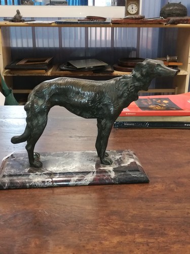 Scultura bronzo cane - in,