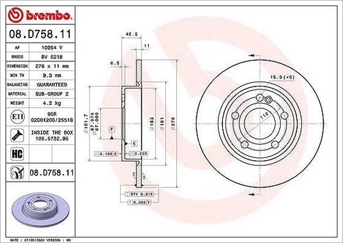 Dischi freno brembo - dischi, asse