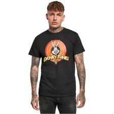 Merchcode Looney Tunes Bugs Bunny Logo Té Maglia Top T Shirt Comic Coniglio Uomo