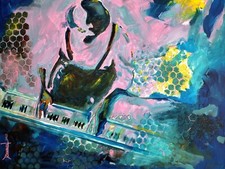 Riproduzione tela avvolta galleria grande 30x40 pollici afroamericana