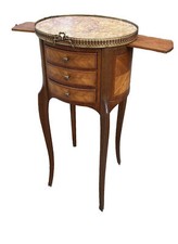 ?CHICCA TAVOLINO GUERIDON ANTICO BOIS De Rose COMODINO