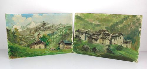 Coppia dipinto olio su - dipinto,