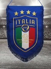 Pennant Italia v Inghilterra Euro 2020 finale ricamato misura 500 mm x 340 mm