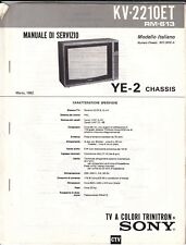 Sony Trinitron KV-2210ET - RM-613 Mnuale di servizio - schema elettrico