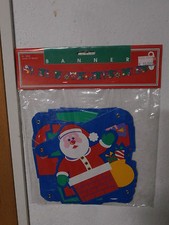 Festone addobbo Natale " Merry Christmas " 2.66 metri striscione stendardo