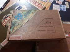 Lotto Vecchia Scatola MIRA Cartone Legno per Sigarette e Sigari