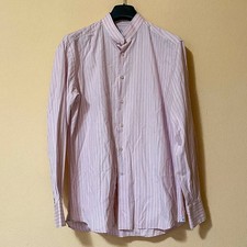 Mastri Camiciai Camicia Righe Stile Coreano Rosa Grigio Casual Elegante Classico