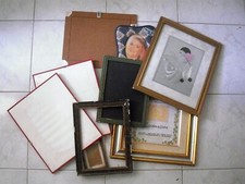 CORNICI CORNICETTE PORTAFOTO VARIE LOTTO STOCK 9 PEZZI