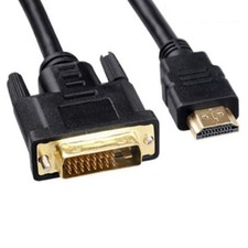 Cavo da HDMI a DVI-D Dual Link 24+1 Pin Maschio Convertitore Adattatore Nero DVI