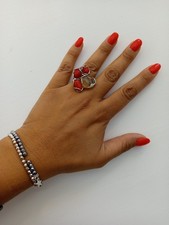 Women ring silver white - women's,