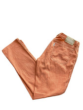 JECKERSON - Pantalone Estivo Uomo 100% Cotone - Arancione - Taglia 30