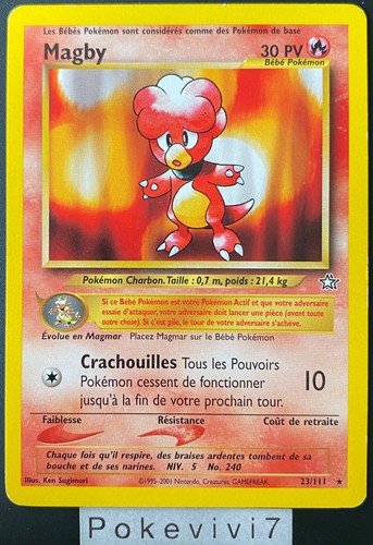 Carte pokémon magby 111 - magby, 23/111