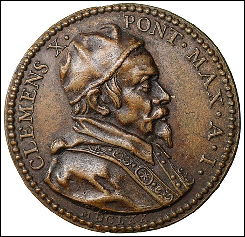 Pope clement medal 1670 - x,