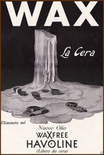 PUBBLICITA' 1930 OLIO MOTORE WAX FREE HAVOLINE TORINO AUTO D'EPOCA SENZA CERA