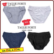 slip uomo TAGLIE FORTI cotone elasticizzato mutanda intimo da 2XL 10XL Maxfort