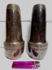 VASI LIBERTY antica coppia primo 900 ottone siluro argentato/oro rarissimi DECO!