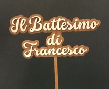 CAKE TOPPER BATTESIMO PERSONALIZZATO CON NOME