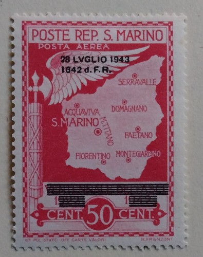 Francobollo posta aerea - , san