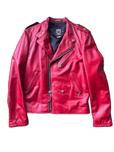 Giacca moto pelle rossa - , schott