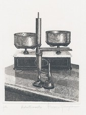 MENEGON FRANCO "EBULLIOMETRO" 1994  Acquaforte- Grafica - Incisione -ENOLOGIA