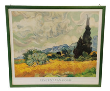 grande stampa  VINCENT VAN GOGH  CAMPO DI CIPRESSI  - cm 63x73 arte