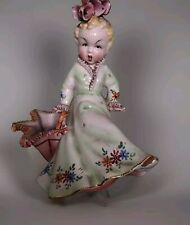 ELSA LAGORIO (1930-1992) Statuina Bambina In Ceramica Dipinta Anni 50' 33 Cm