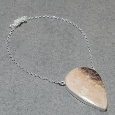 Ciondolo catena gioielli regalo pietra preziosa a forma di palma in legno...