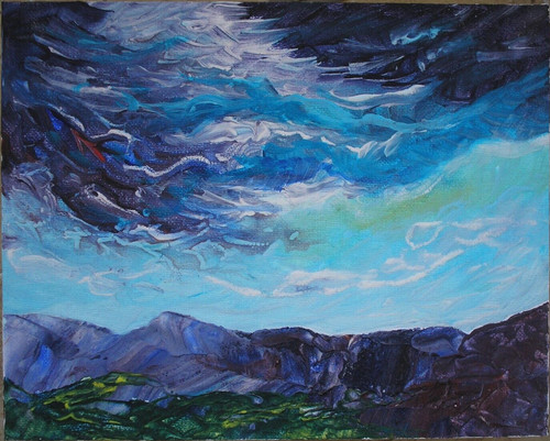 Dipinto paesaggio acrilico