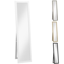 HOMCOM Specchio da Parete e da Terra in MDF e Vetro per Soggiorno e Camera