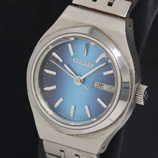 Orologio automatico da donna Citizen 4-700180 quadrante blu data giorno 21 gi...