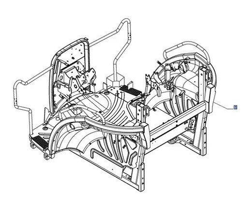 Telaio cabina cnh 47732443 per - cabina,