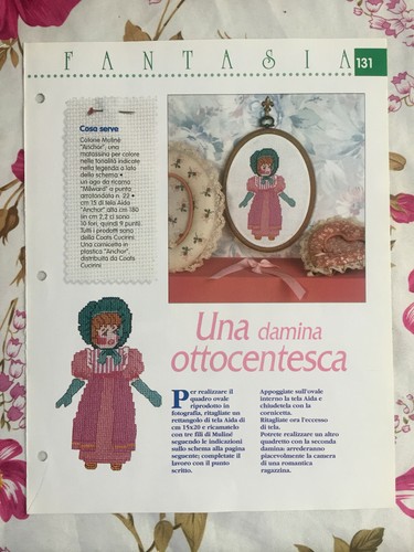 Schema punto croce - ricamo, una