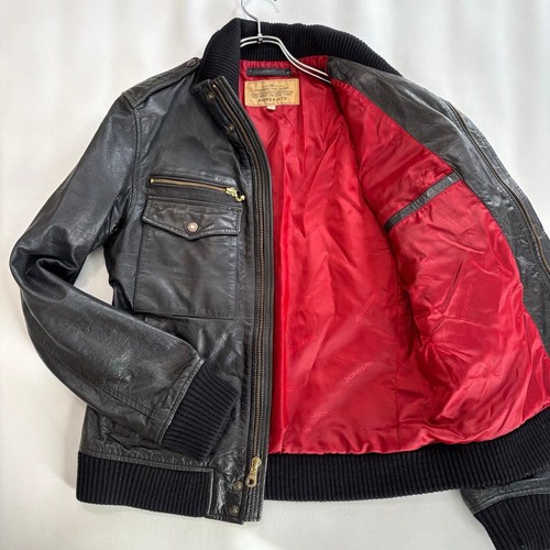 Giacca pelle avirex nera - pelle,