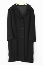 Cappotto Vintage Anni 70 Fatto a Mano Sartoria Donna Nero Taglia 50