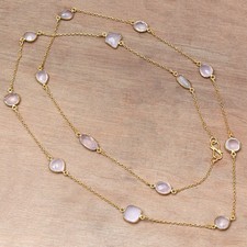 Collana rosa quarzo - collana,